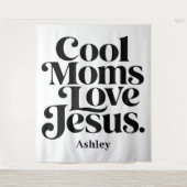 Coole moeders houden van Jezus Wandkleed (Voorkant)