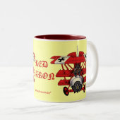 Coole mok rode baron vliegtuig koffie (Voorkant rechts)