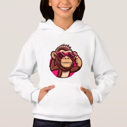 Coole Monkey Baby Hoodie (Voorkant)