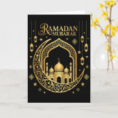 Coole moslim ramadan gebed geloof aanbidding kaart (Gele Bloem)