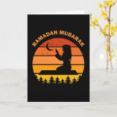 Coole moslim ramadan gebed geloof eredienst zonson kaart (Gele Bloem)