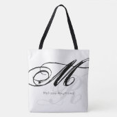 coole multiprint zwart-wit monogram canvas tas (Voorkant)