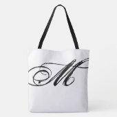 coole multiprint zwart-wit monogram canvas tas (Achterkant)