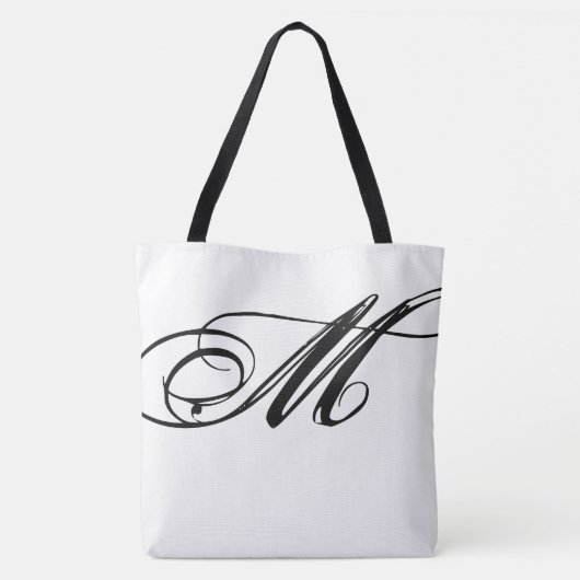 coole multiprint zwart-wit monogram canvas tas (Achterkant)