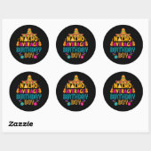 coole Nacho gemiddelde Birthday jongen Ronde Sticker (Vel)