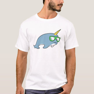 , coole Narwhal in schaduwen T-shirt