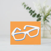 Coole Nerd Bril Briefkaart (Staand voorkant)