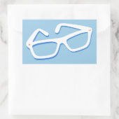 Coole Nerd Bril Rechthoekige Sticker (Tas)
