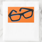 Coole Nerd Bril Rechthoekige Sticker (Tas)