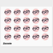 Coole Nerd Bril Ronde Sticker (Vel)