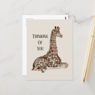 coole oerwoud giraffe die je denkt briefkaart