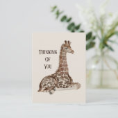 coole oerwoud giraffe die je denkt briefkaart (Staand voorkant)