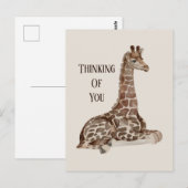 coole oerwoud giraffe die je denkt briefkaart (Voorkant / Achterkant)