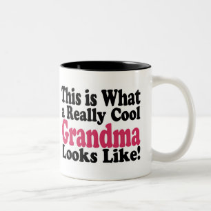 Coole oma tweekleurige koffiemok