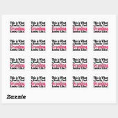 Coole oma vierkante sticker (Vel)