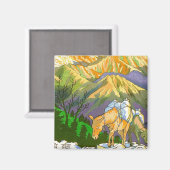 Coole oosterse Ghorapani bergpas Nepal kunst Magneet (Voorkant / Achterkant)