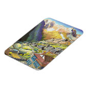 Coole oosterse Namche Bazar Tibet bergkunst Magneet (Linkerzijde)