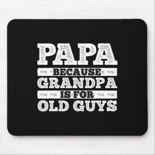 Coole opa kunst voor mannen grootvader papa ouder muismat