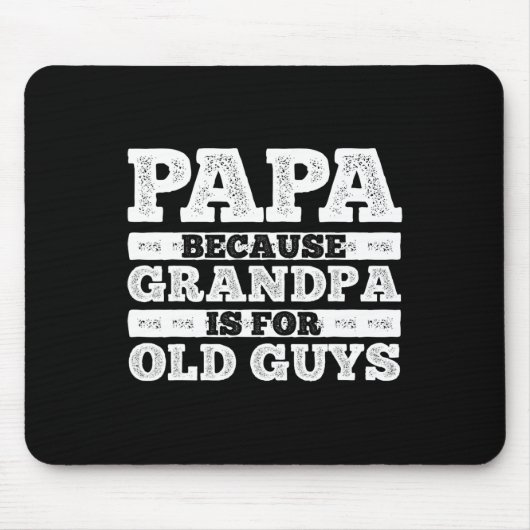 Coole opa kunst voor mannen grootvader papa ouder muismat (Voorkant)