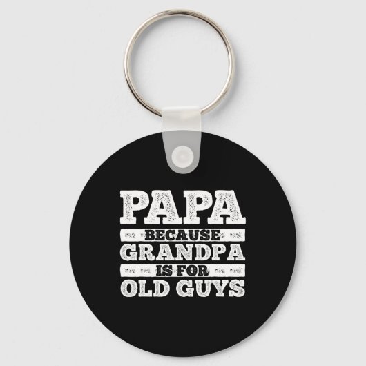 Coole opa kunst voor mannen grootvader papa ouder sleutelhanger (Voorkant)