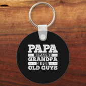 Coole opa kunst voor mannen grootvader papa ouder sleutelhanger (Voorkant)