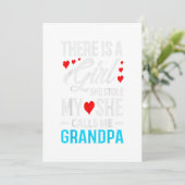 Coole opa van cadeau voor vaderdag van kleindochte feestdagenkaart (Staand voorkant)
