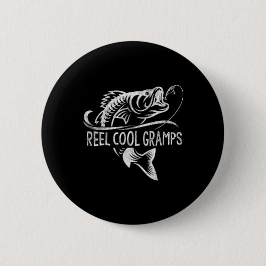 Coole opa-viscadeaus Opa Vaderdag Ronde Button 5,7 Cm (Voorkant)