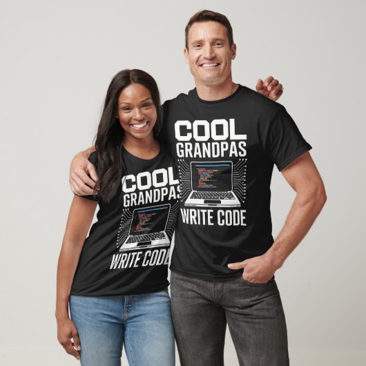 Coole opa's schrijven code Funny programmeur coder T-shirt (Unisex)