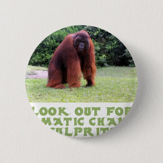 coole Orangutan-design Ronde Button 5,7 Cm (Voorkant)