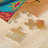 Coole oude dame in dreadlocks hippie vrouw legpuzzel (Zijkant)