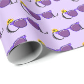 COOLE paarse zonnebril met zon Cadeaupapier (Rol Hoek)