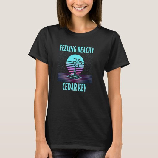 Coole palmboom met sleutelbedekking t-shirt (Voorkant)