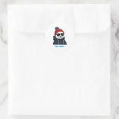Coole Panda met Bril & Muts Ronde Sticker (Tas)