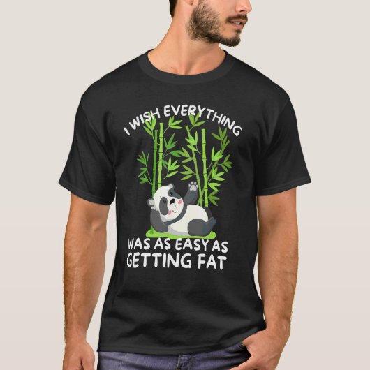 Coole Panda Panda Beer Rustend Citaat T-shirt (Voorkant)