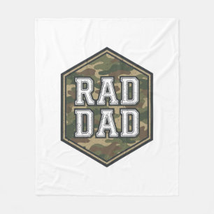 Coole papa camouflage zeshoek vintage graveerontwe fleece deken