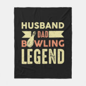 Coole papa echtgenoot bowling legende fleece deken (Voorkant)