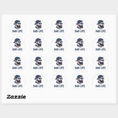 Coole papa met zonnebril ronde sticker (Vel)