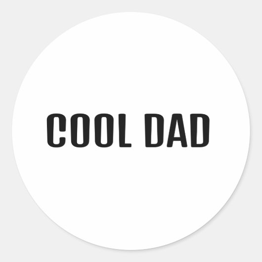 Coole papa ronde sticker (Voorkant)
