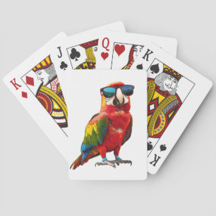 Coole Papegaai met Zonnebril Pokerkaarten