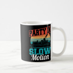 Coole Party In Slow Motion Retro Pontonboot Vintag Koffiemok