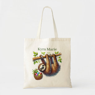 Coole Pasen luiaard naam toevoegen Tote Bag