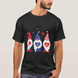 coole Patriottische gnomen Verenigde Staten unisex T-shirt