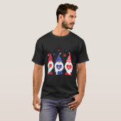 coole Patriottische gnomen Verenigde Staten unisex T-shirt (Voorkant volledig)