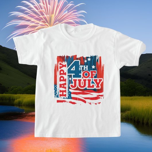coole Patriottische Happy Fourth Juli unisex kinde T-shirt
