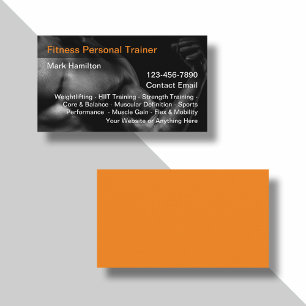 Coole persoonlijke fitness trainer visitekaartjes