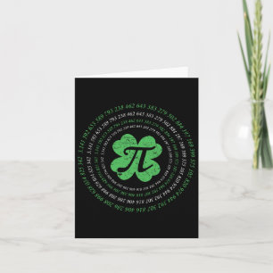 Coole Pi-dag Shamrock St. Patrick's Day Wiskunde G Kaart