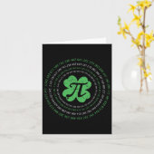 Coole Pi-dag Shamrock St. Patrick's Day Wiskunde G Kaart (Gele Bloem)