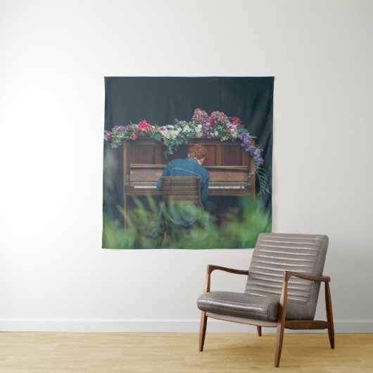 Coole piano kunst wandkleed (In situ)