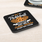 Coole Pickleball Opa Speler Bier Onderzetter (Linkerzijde)