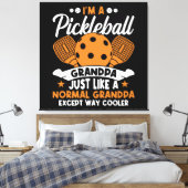 Coole Pickleball Opa Speler Canvas Afdruk (Insitu (Slaapkamer))
